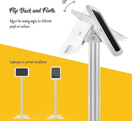 Miniatura 4 de Soporte de piso para tableta, antirrobo ajustable, compatible con iPad 10 de 10.9 pulgadas, Pro de 11 pulgadas, 1, 2, 3, 4, Air 4, 5, Air 11
