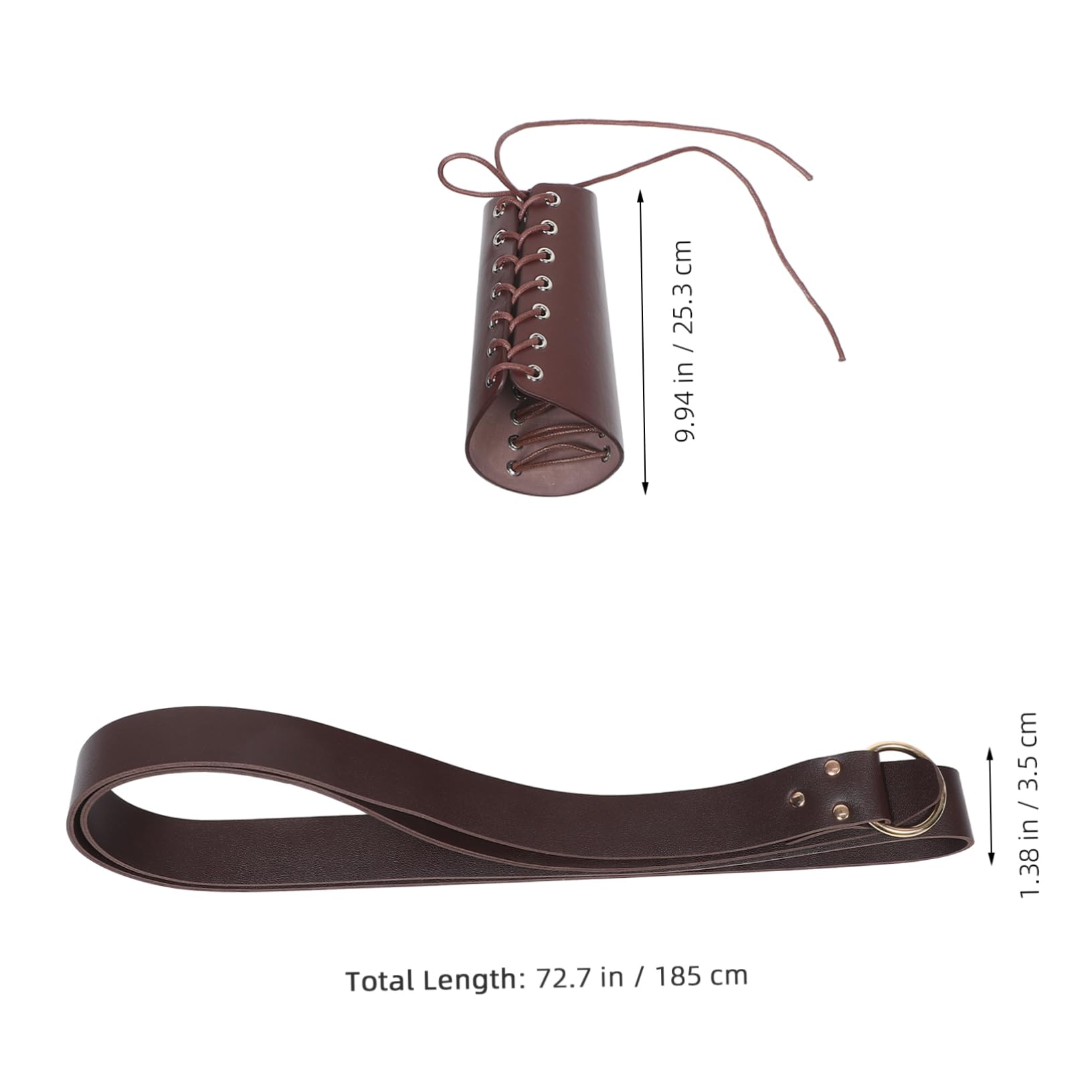 Mikikit 1 Set Medieval Arm Guards with Waist Belt Stylish Renaissance Costume Accessories for Men for Parties and Events Comfortable and Lightweight Design