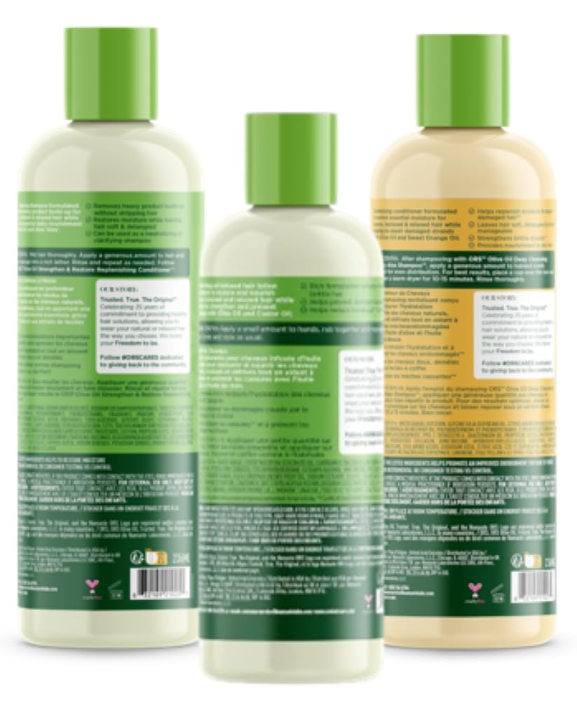 ORS Olive Oil Shampoo, Conditioner & Hair Lotion for Stronger and Healthier Hair 3 Piece Set
