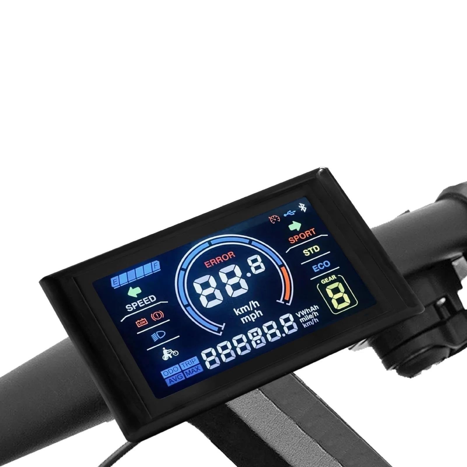 Controllo Display E-Bike LCD-S966 24V 36V 48V-72V 5+2 Pin