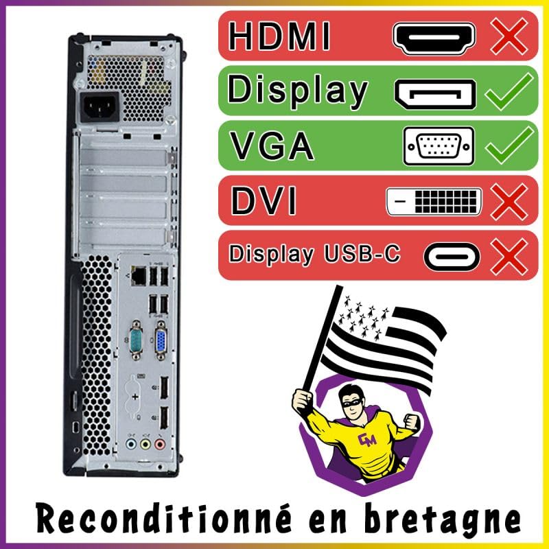 PC Lenovo M910s SFF Intel G4400 RAM 16GB SDD 240GB W11 WiFi (ricondizionato)