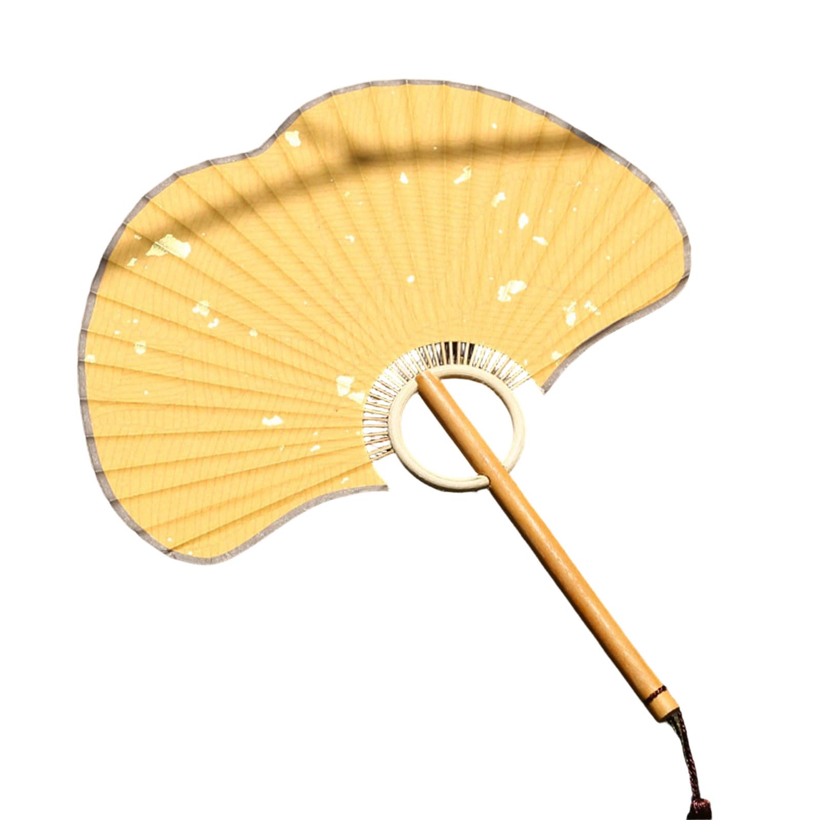 Zxfdsfdbnm Ginkgos Rice Paper Fan Chinese Styles Hand Fan Handheld for Birthday Party Wedding Home Decorations Dance Photograph Props Ginkgos Rice Paper