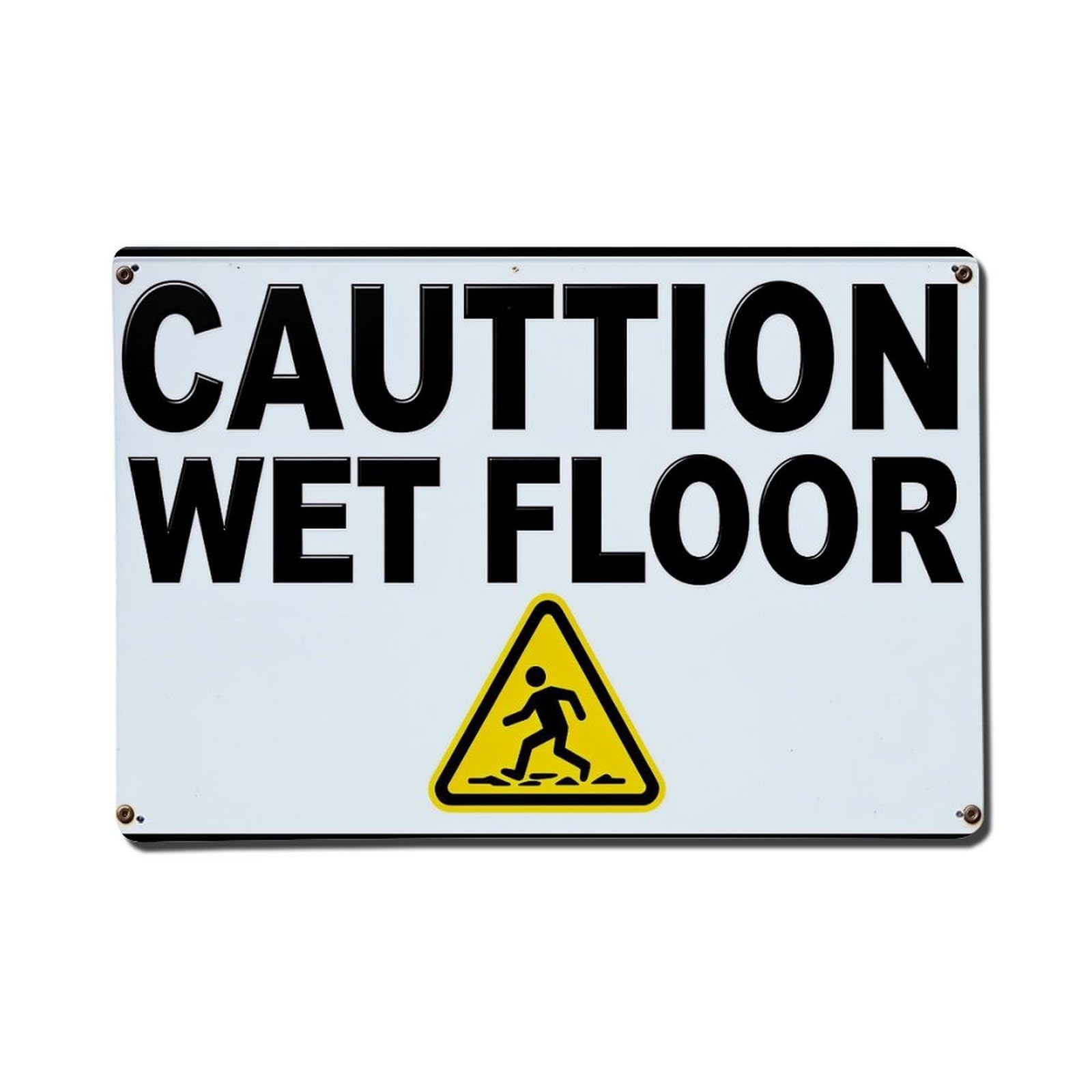 Caution Wet Floor Sign Pattern Tin Sign Metal Poster Vintage Metal Signs for Home Man Cave Bar Cafe Kitchen laundry room Wall Decorations Gift 8x12Inch