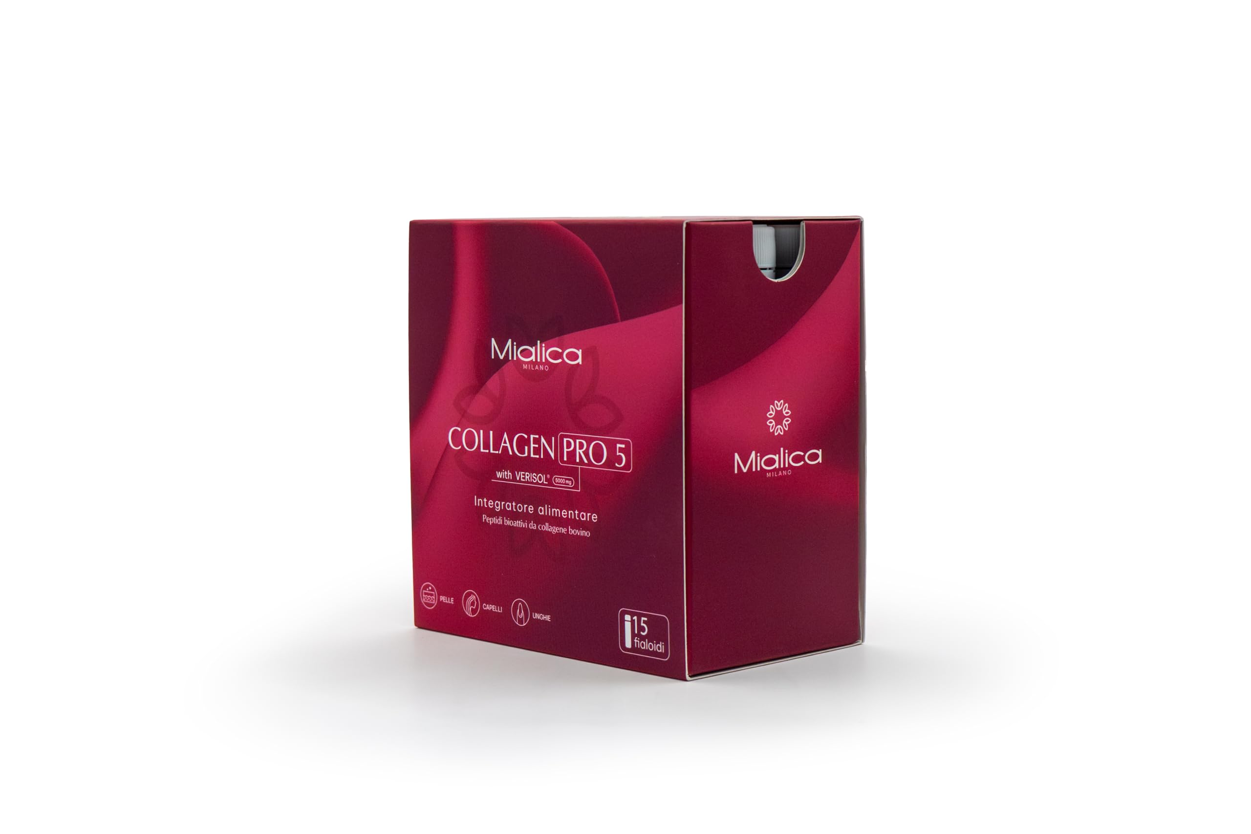 Collagen PRO 5 – Integratore di Collagene Verisol con Vitamina C e 5 Attivi, Supporto per Pelle, Articolazioni e Capelli – Formula Completa Anti-Age - 15 fialoidi