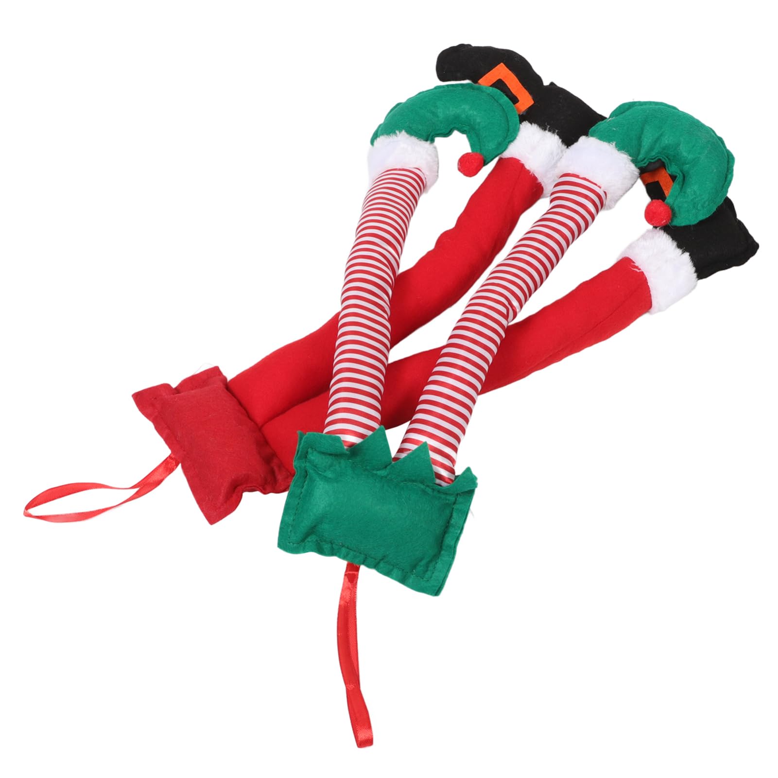 OUNONA 2 Pièces Jambe De Père Noël pour Coffre Décoration De Costume De Voiture De Noël Jambes De Père Suspendues Pieds en Peluche Qui Sortent du
