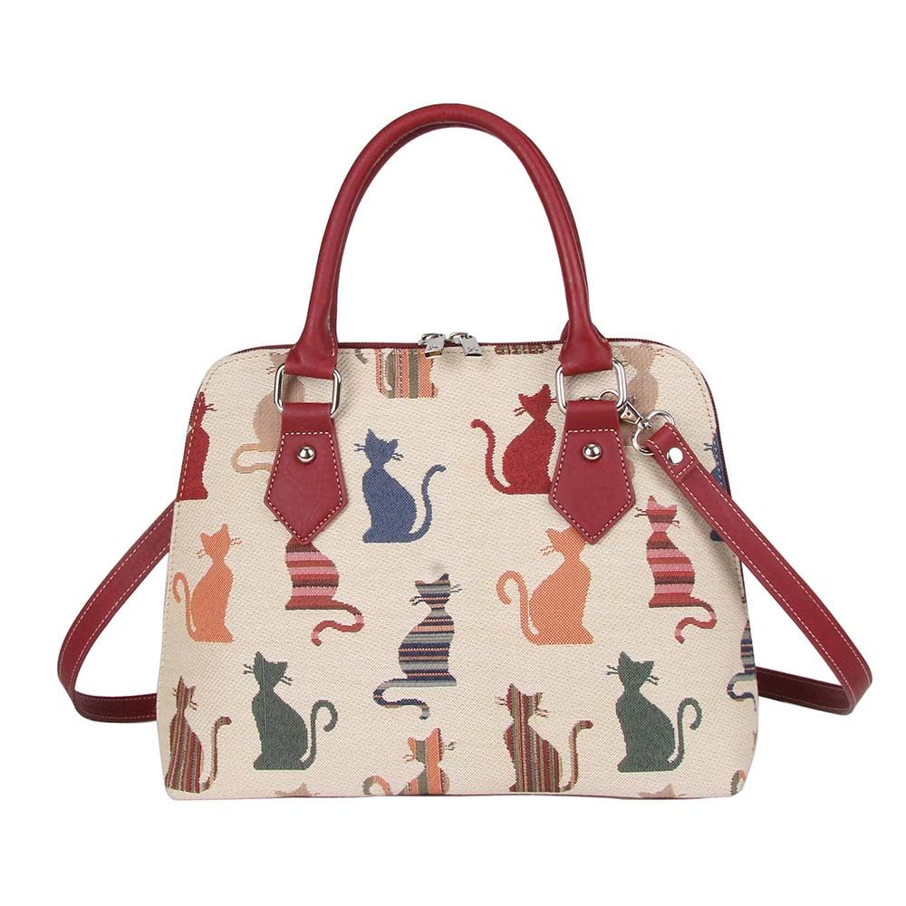 Tapisserie Siganre Sac à Main Femme, Sac D'épaule, Sac Porté épaule, Sac Bandoulière Femme avec des dessins d'oiseaux