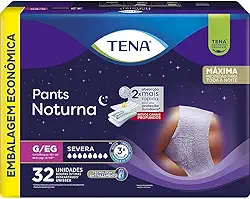 Tena Pants Noturna, Roupa Íntima para Incontinência Urinária, G/EG - Embalagem econômica, 32 unidades