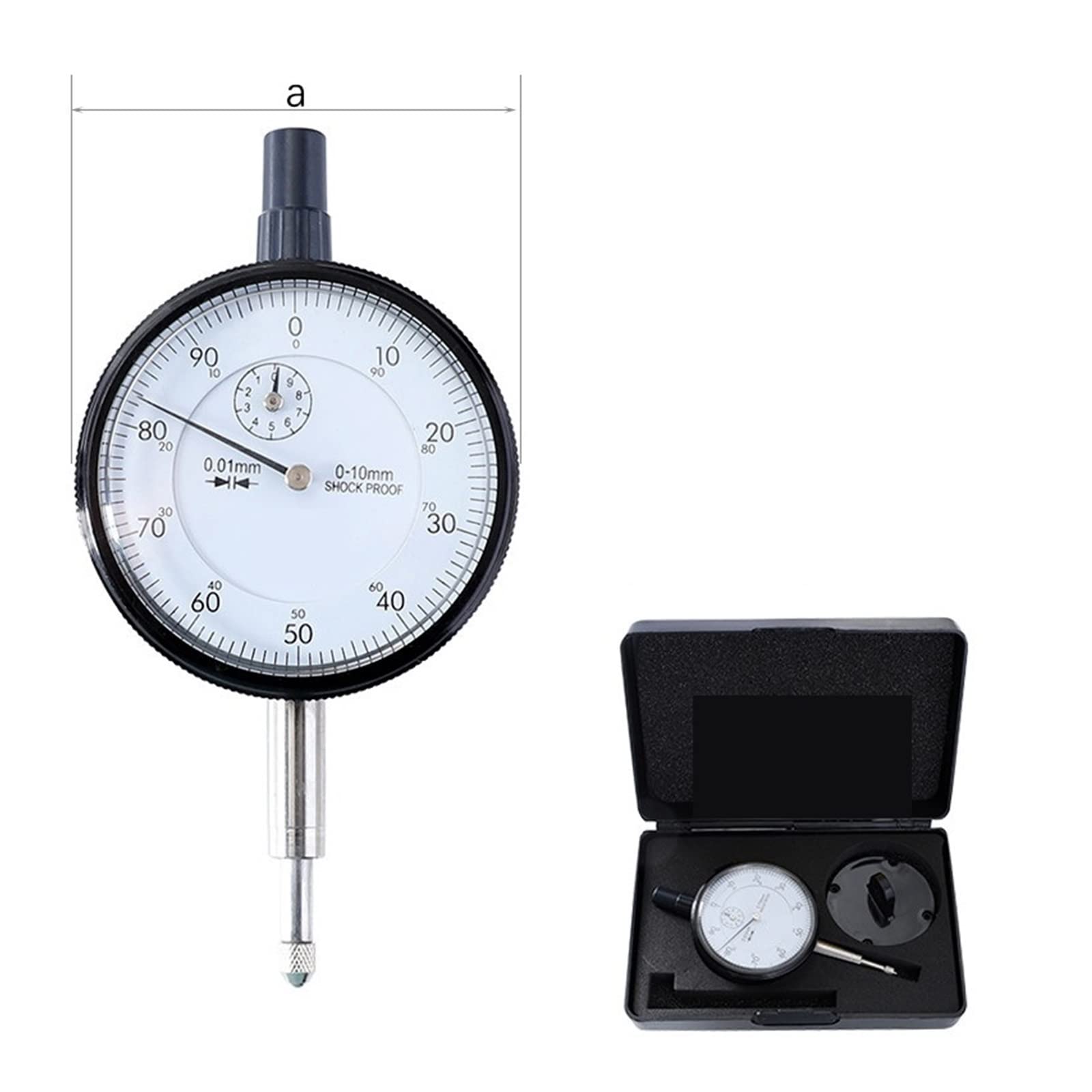 Gqnblvhzupdm 1 Digital Micrometer, Dial Bore Gauge Indicator 50-60Mm/0.01Mm Metric Engine Cylinder Test Indicators Internal Diameter Measuring Tools(0-0 Dial Indicator)