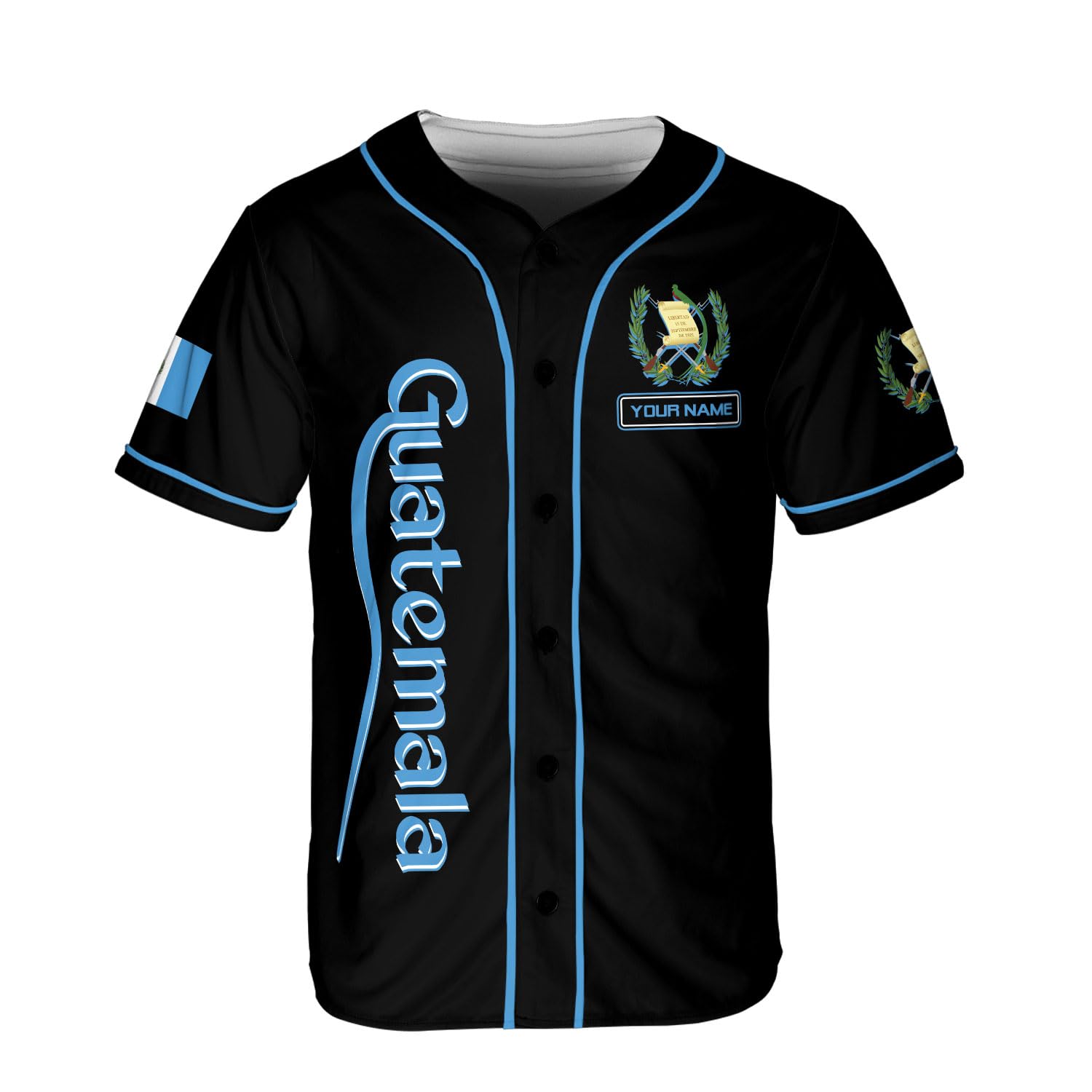 Podagree Personalized Guatemala Baseball Jersey Guatemalan Jersey for Men Women Guatemalan Flag Jersey Guatemalan Pride (GA2)