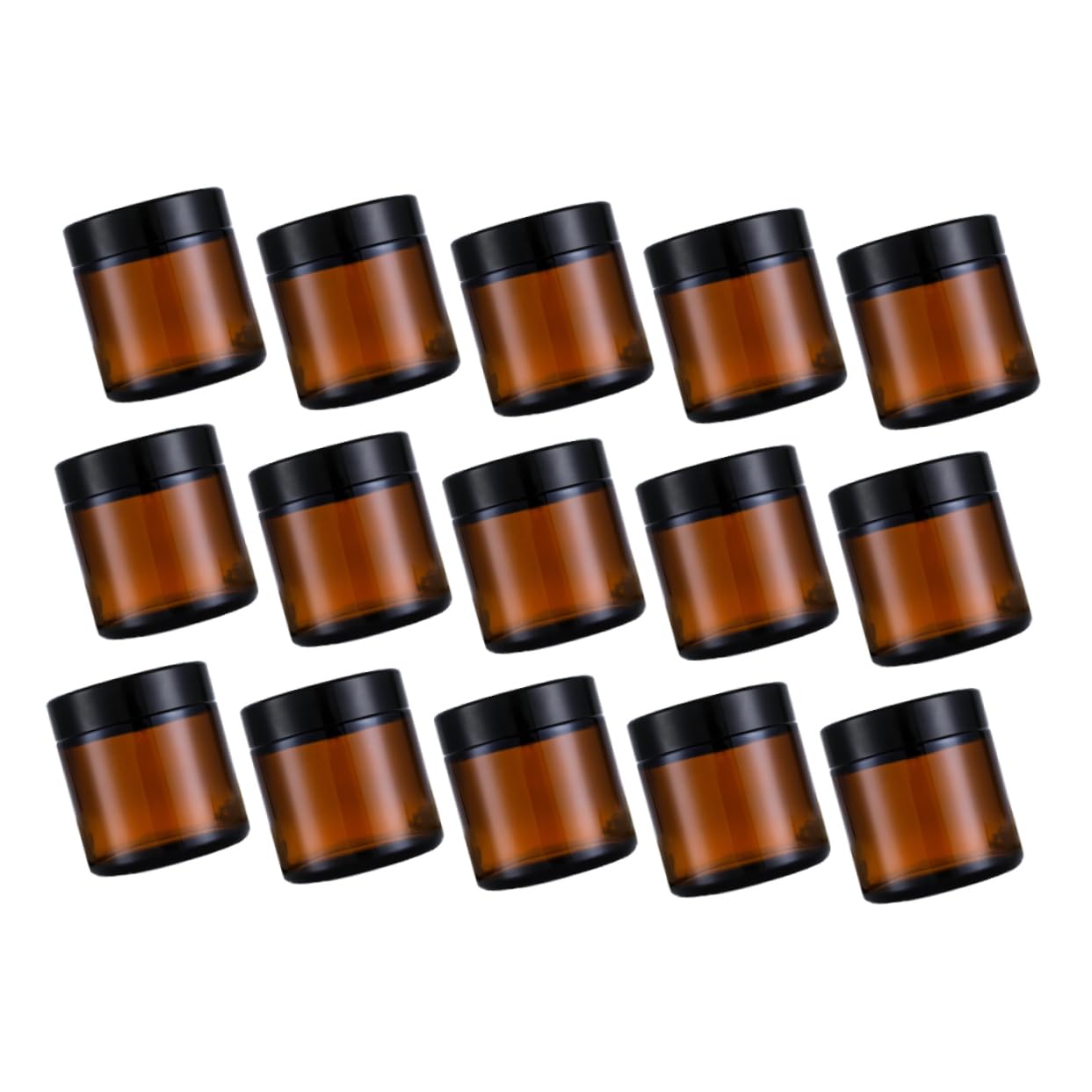 Healvian 15pezzi Flacone Per Crema in Vetro Piccolo Flacone Per Cosmetici Contenitore Vuoto Per Sottoimballaggio Per Viaggi Ricaricabile Di Perdite Per Lozioni e Prodotti