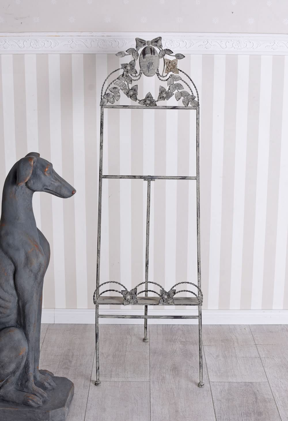 Staffelei VILLA MONET Antik Eisen Display Standstaffelei 116 cm Metall Shabby Chic Vintage Deko für Hochzeit Atelier Wohnzimmer Bildhalter Tafeln Menü Board Kunst Präsentation