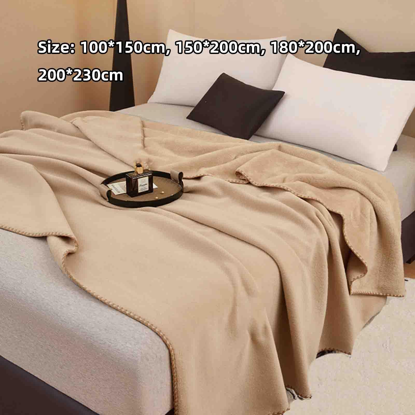 JUSHZ Plaid Matrimoniale Coperta Pile Matrimoniale Plaid Divano Blanket Letto Singolo Primaverile Coperta Termica Leggera Coperta Pile Scaldaletto Copertina Scialle Spesso E Caldo (Gray,180x200cm)