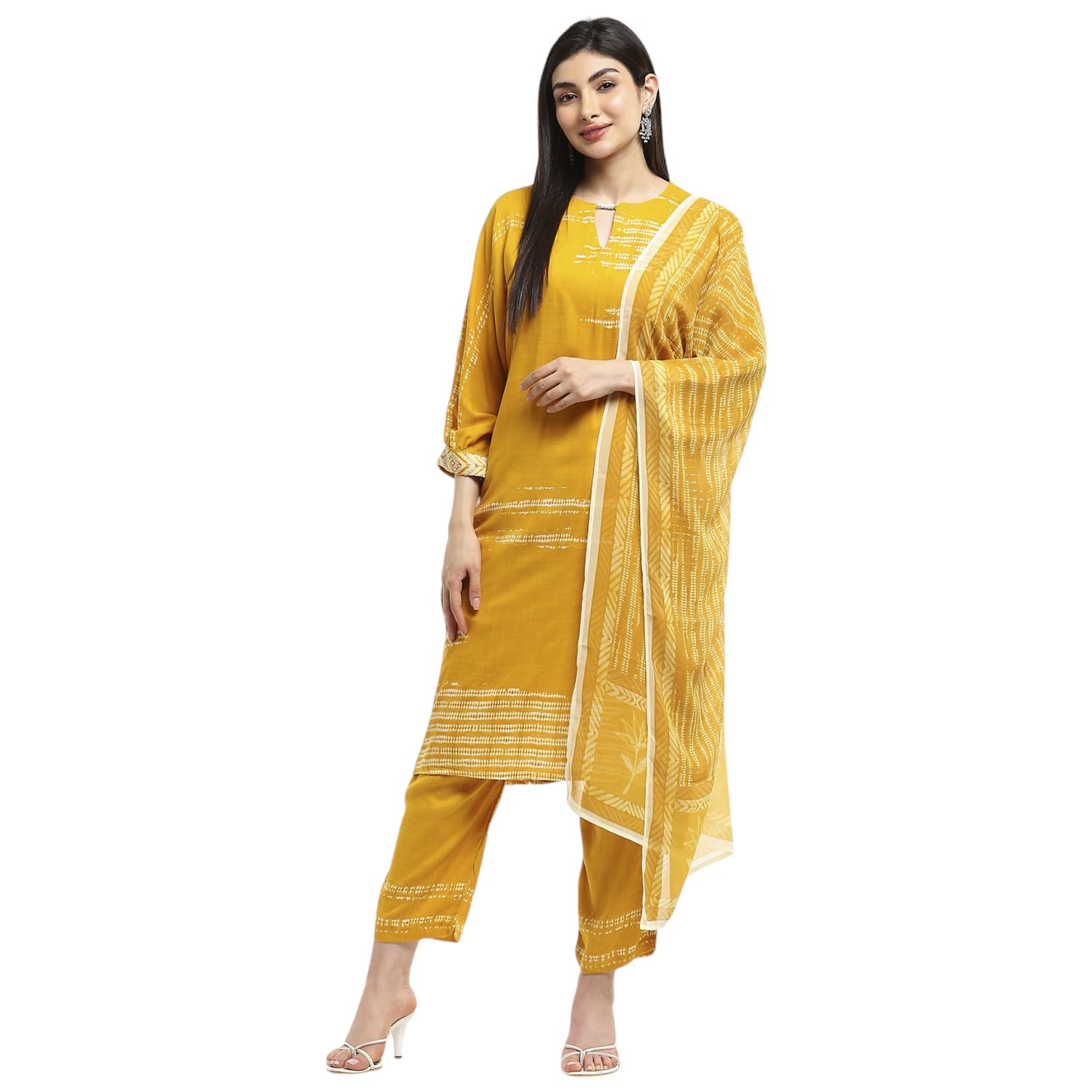 biba Women Viscose Rayon Straight Printed Suit Set-picture-19