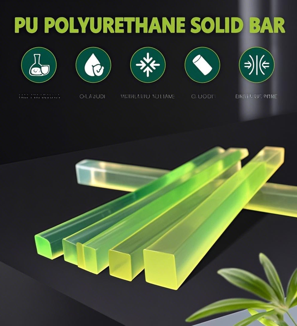 Asta ammortizzante in poliuretano, solida striscia in gomma antivibrazione per macchine edili, supporti elastici industriali, lunghezza 1000 mm