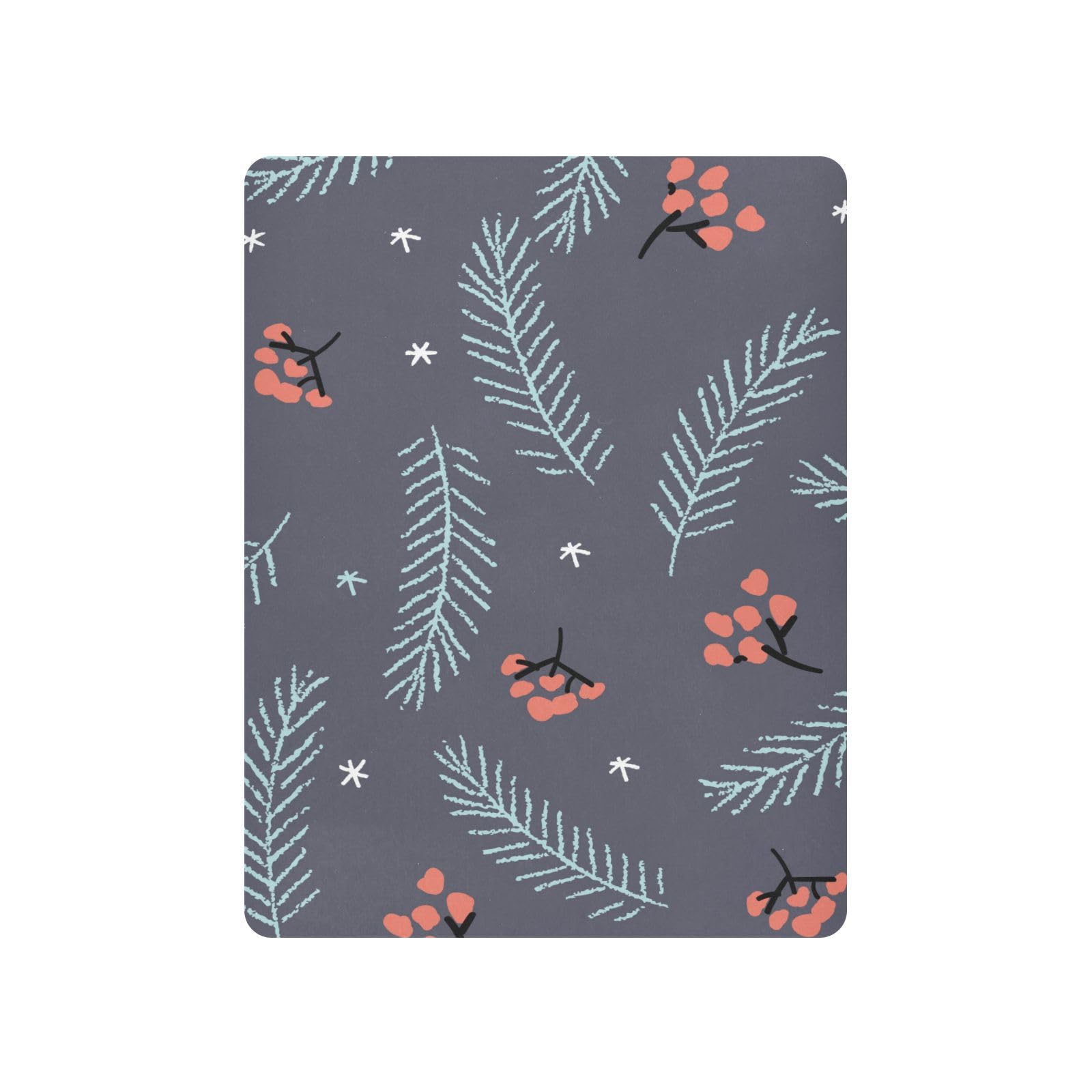 Moudou Christmas Floral Branches Playard Sheet for Boy Girls, Soft Breathable Fitted Toddler Sheet for Standard Playard Bed Mattress, 39 x 27 x 5 Inch