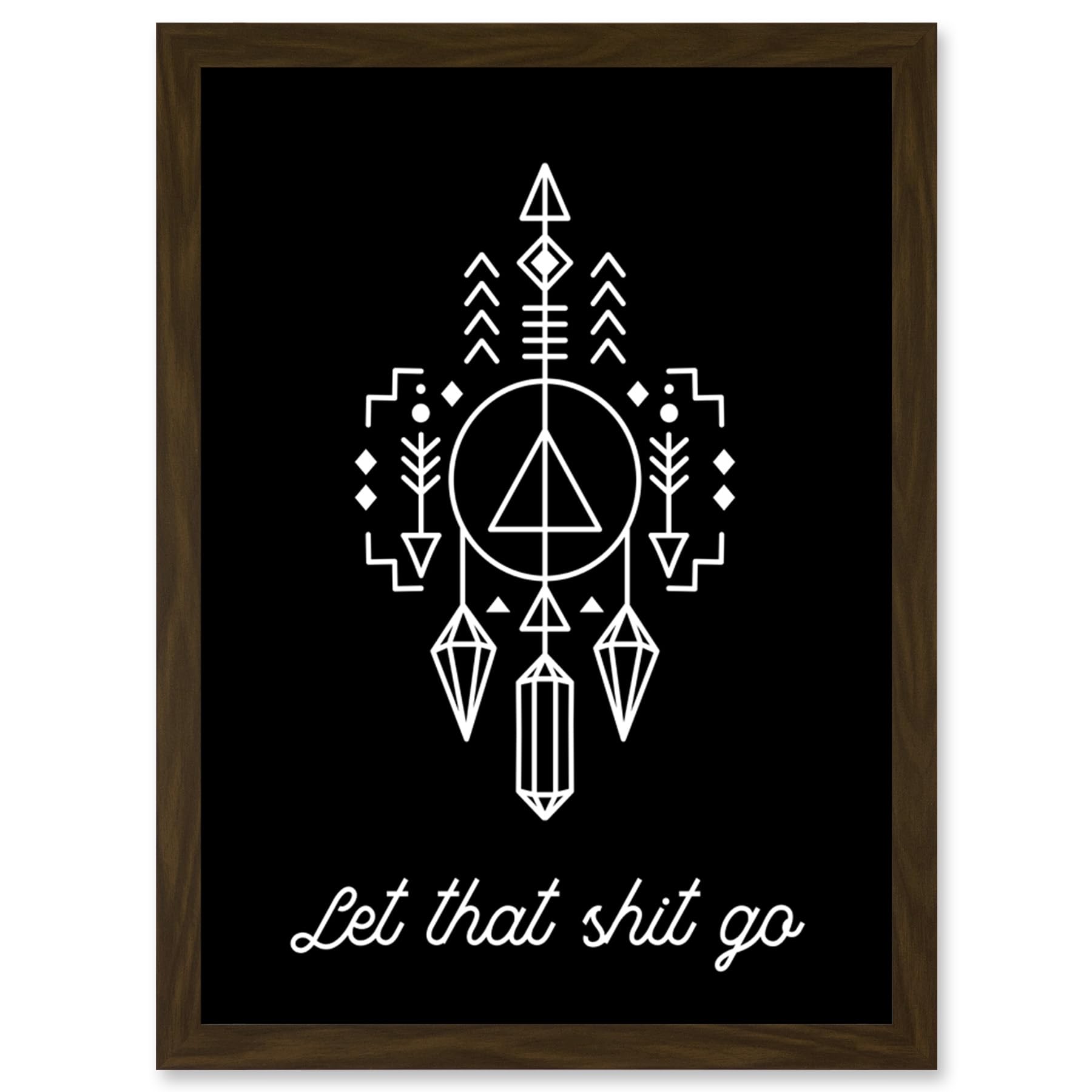 Bathroom Wall Art Let That Shit Go Toilet Sign Funny Bathroom Yoga Decor Artwork Framed Wall Art Print A4