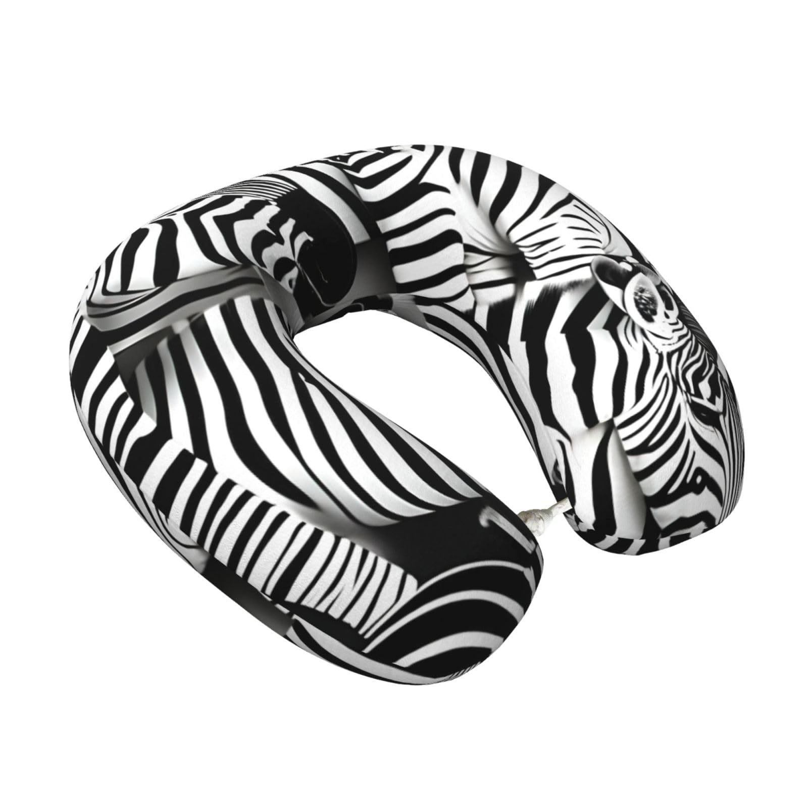 Yyoretp Zebra Print Travel Pillow Pure Memory Foam Neck Pillows Portable Headrest for Airplane