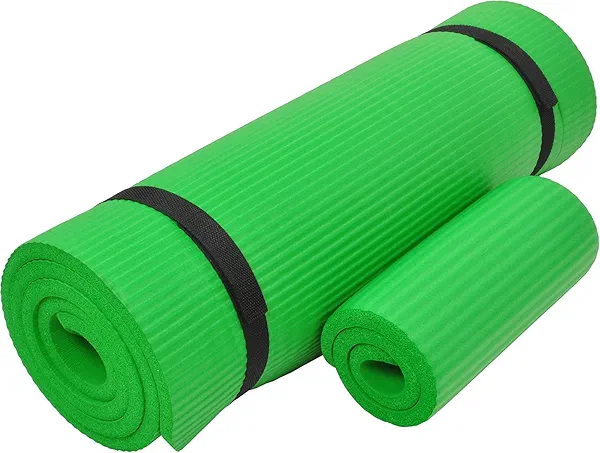 Elevon 1/2-Inch Extra Thick Yoga Mat with Knee Pad, High Density Non-Slip Exercise Mat for Pilates, Stretching & Workouts, Includes Carrying Strap