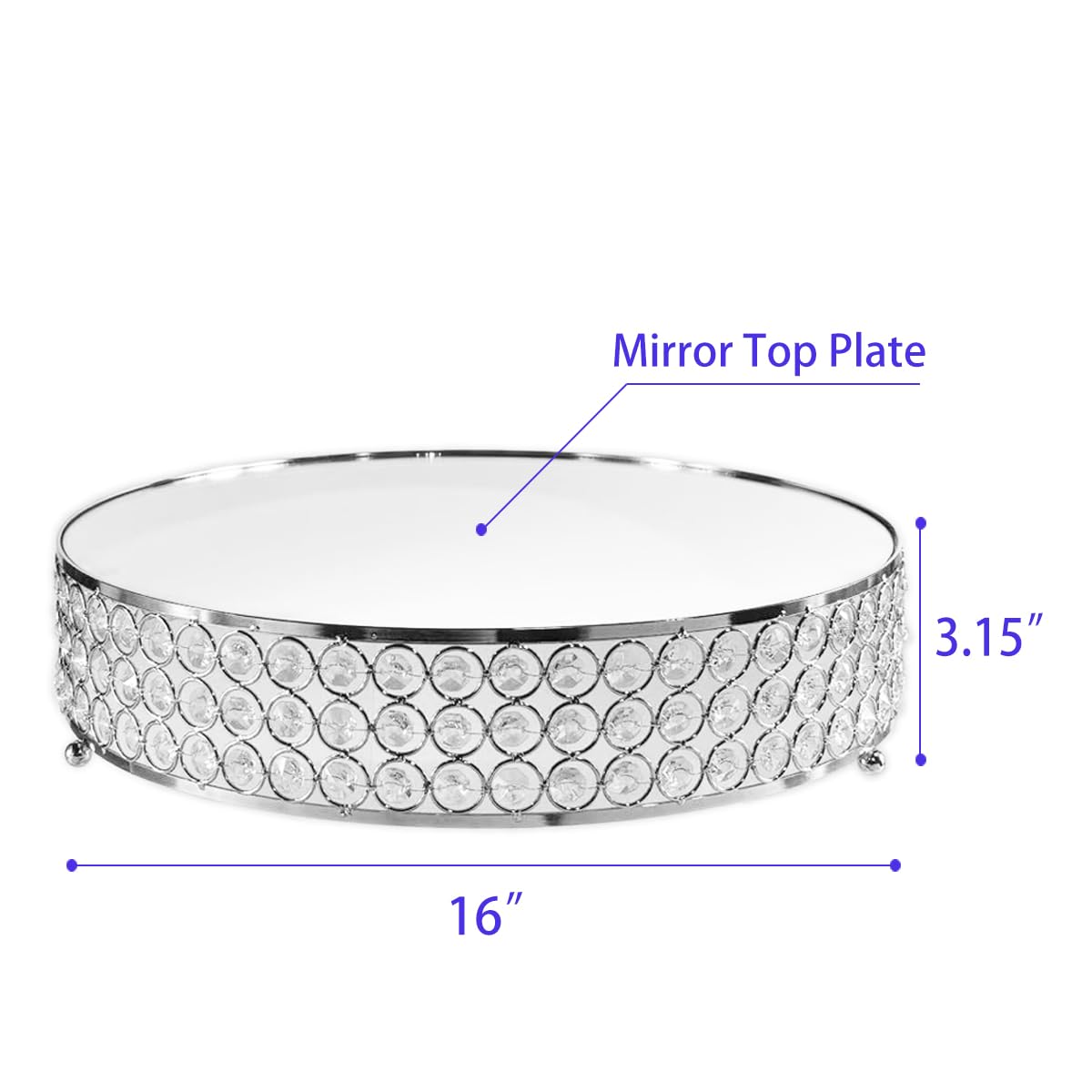 Amazon｜クリスタルケーキスタンド、メタルラウンドカップケーキ