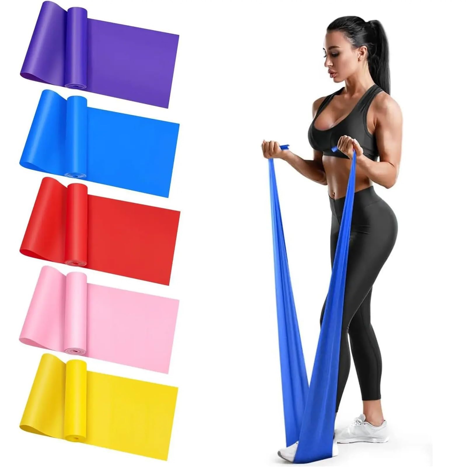 Fasce elastiche for esercizi di resistenza, yoga e pilates, for forza a casa per Allenamento