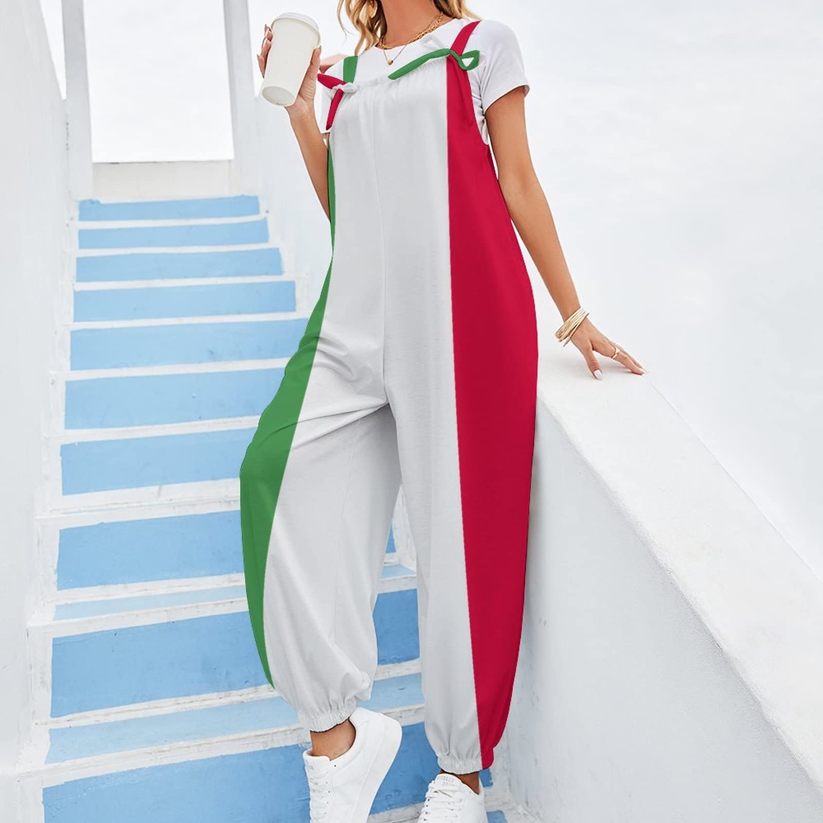 Amazon.com: TAIZIYEAH Elegant Casual Italian Flag Jumpsuit with