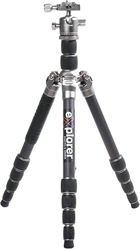 Miniatura 1 de Explorer TX-VK Voyager - Trípodemonopie de viaje de fibra de carbono de 5 secciones con cabeza de bola BX-25