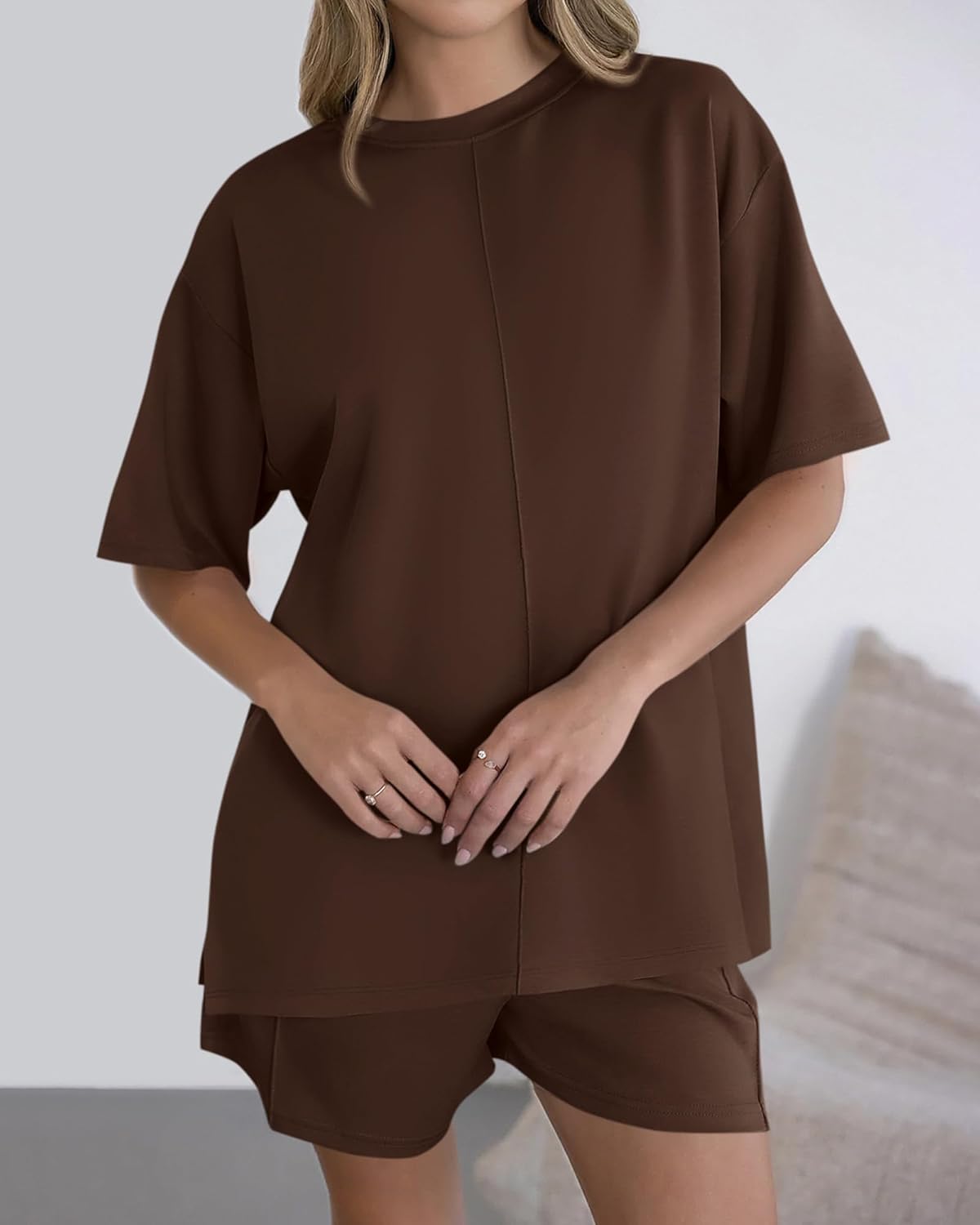 BTFBM Casual 2 Piece Sets For Women Summer 2026 Short Sleeve Tops Shorts Spring Lounge Matching Workout Airport Outfits - Image 7