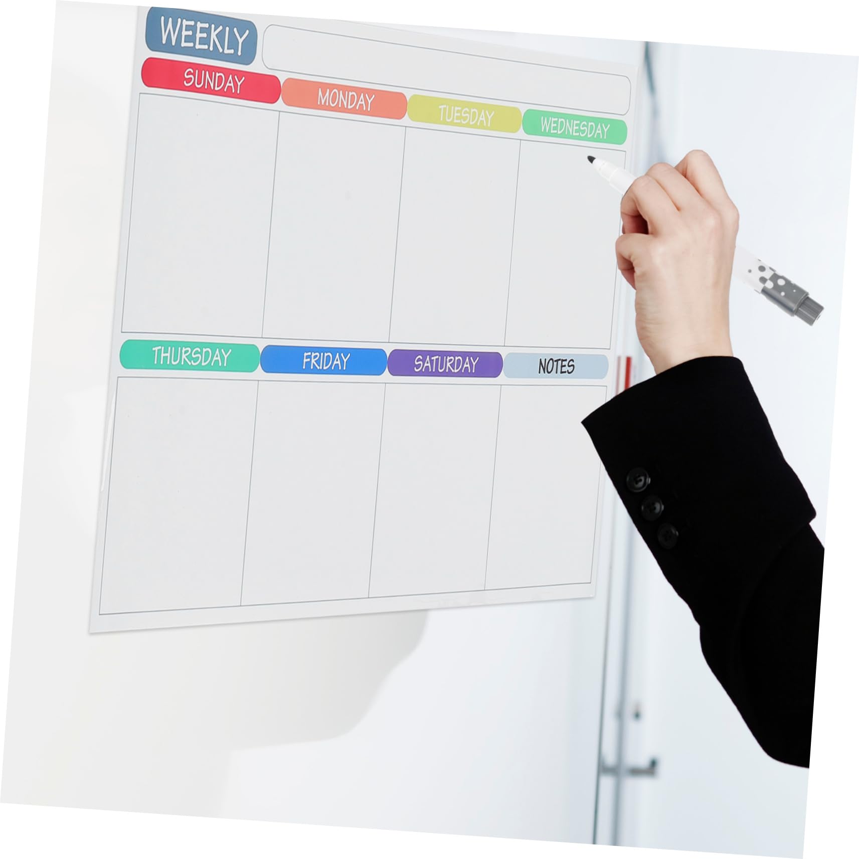 Lurrose 3sätze Magnetisches Whiteboard Für Kühlschrank Abwischbare Wochen Und Monatsplaner Mit Magneten Inklusive Monat Woche Stifte Und Radierer Für Familienorganisation