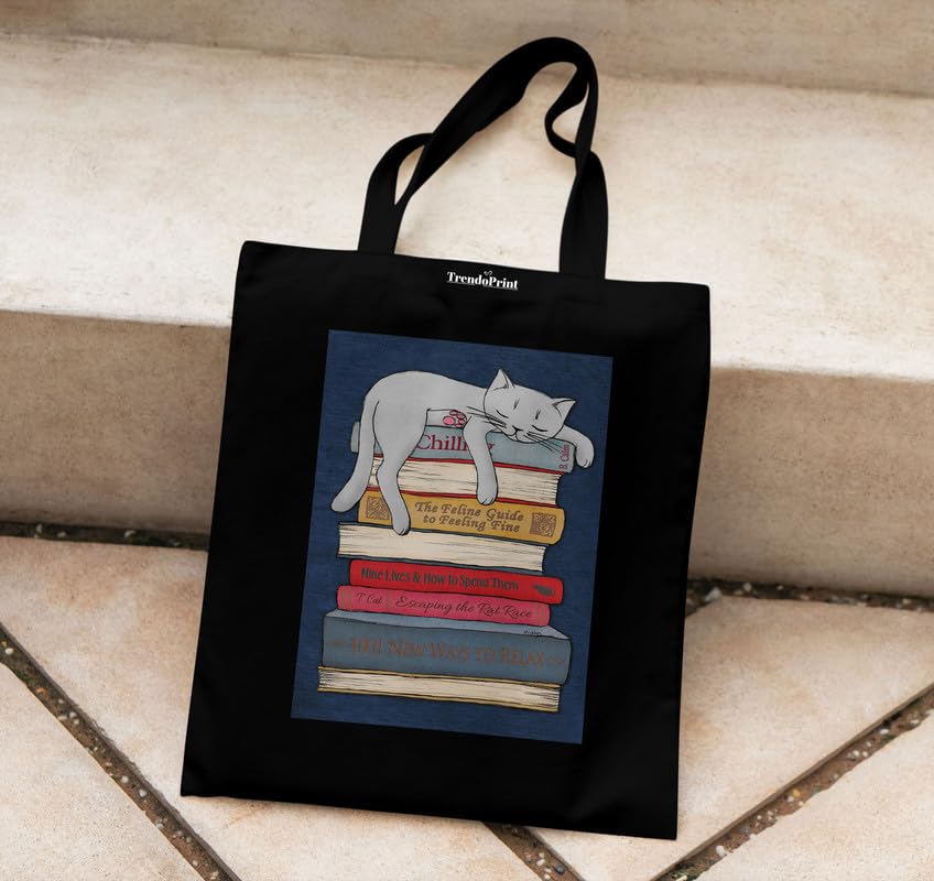 Image of TrendoPrint Reusable Shopping Bag Canvas Tote Bag for Grocery, College, Office & Shoulder Handbag Travel Bag for Men and Women (14x16 inches)