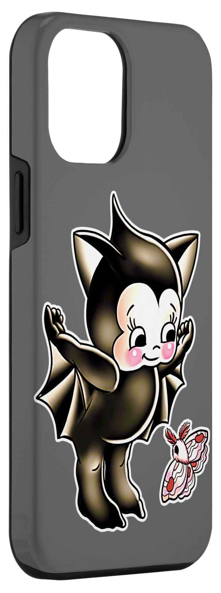 Vampire Bat Kewpie Baby x Moth Halloween Case for iPhone 14 Pro Max - Image 3
