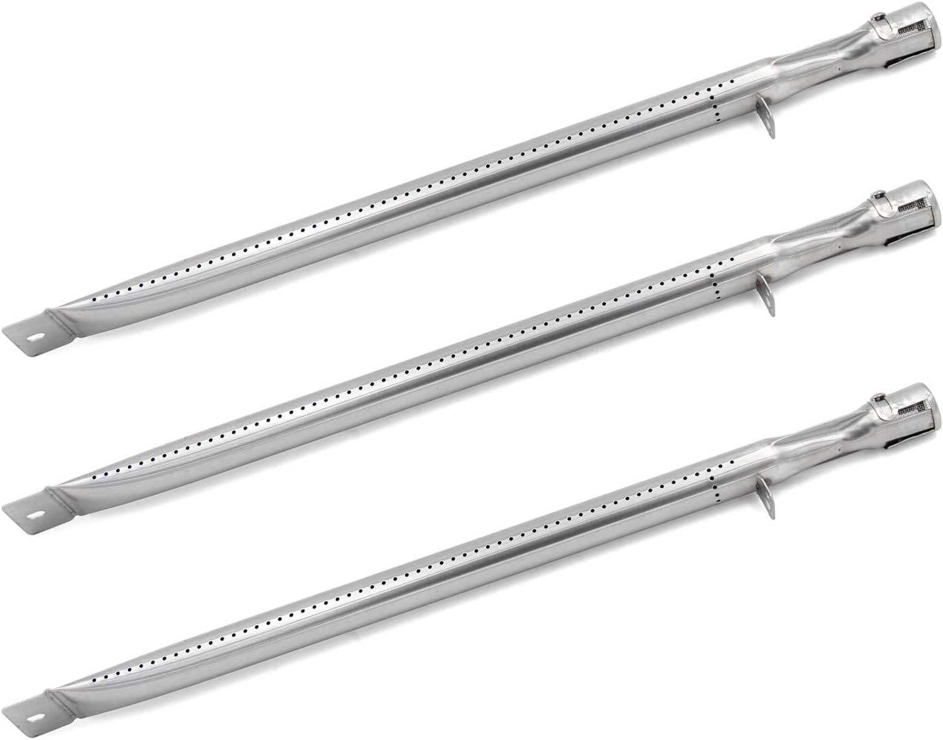 Hongso 20 1/8 inch Grill Burners Replacement for Chargriller 5050 3001 5650 5072 3030 4208 4000 3008 5252, King Griller 3008 5252 Gas Grills, Stainless Steel, 3-Pack, SBE051
