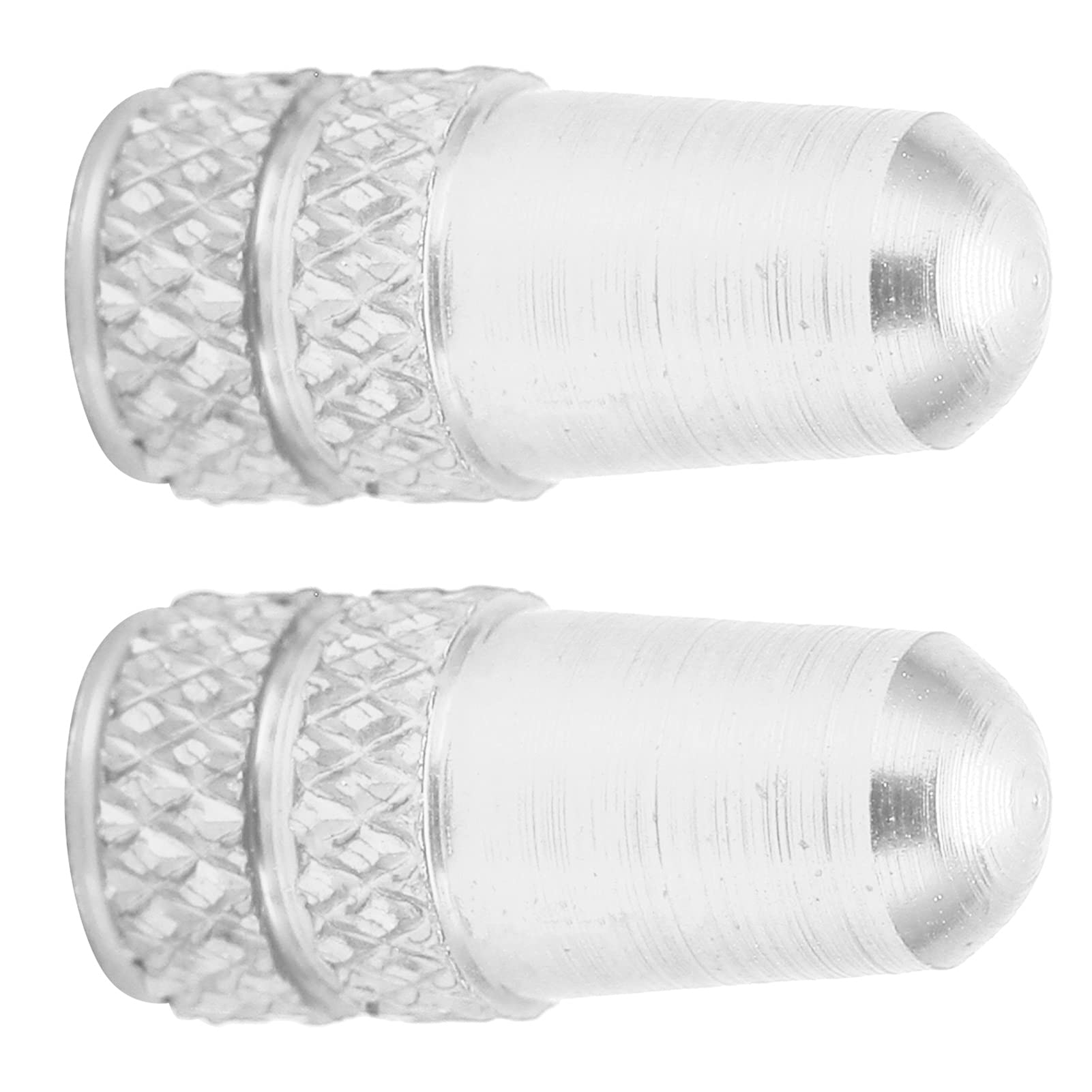 Tire Valve Dust Caps, Valve Stem Covers 2Pcs Valve Caps Valve Stem Cover Aluminum Alloy 2Pcs Valve Caps Tire Valve Caps Dust Covers (Silver Color)