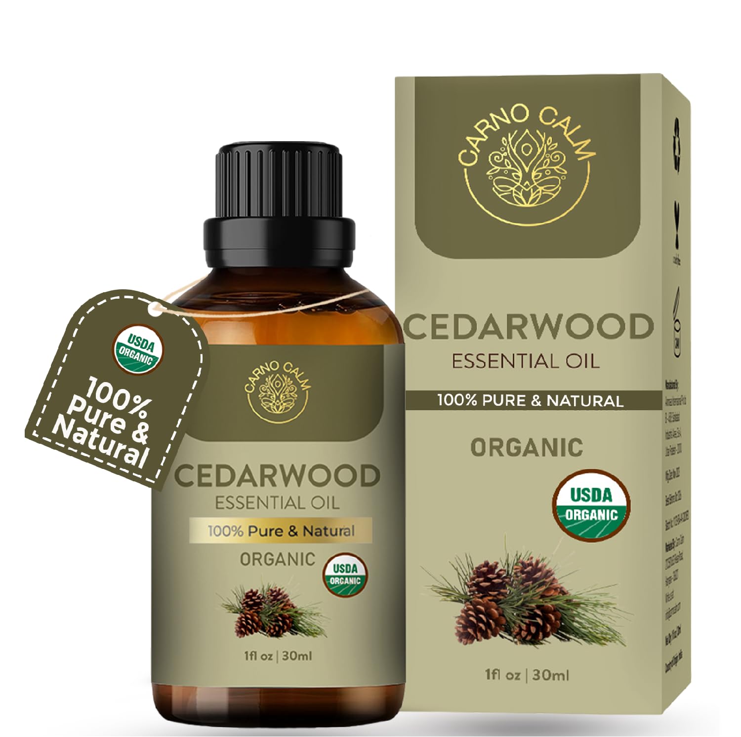 Carno Calm Cedarwood Essential Oil | 100% Pure & Natural Cedar Oil | for Hair, Skin, Focus, Wood | Woody and Earthy Aroma ... - Review, Price and Buying Guide