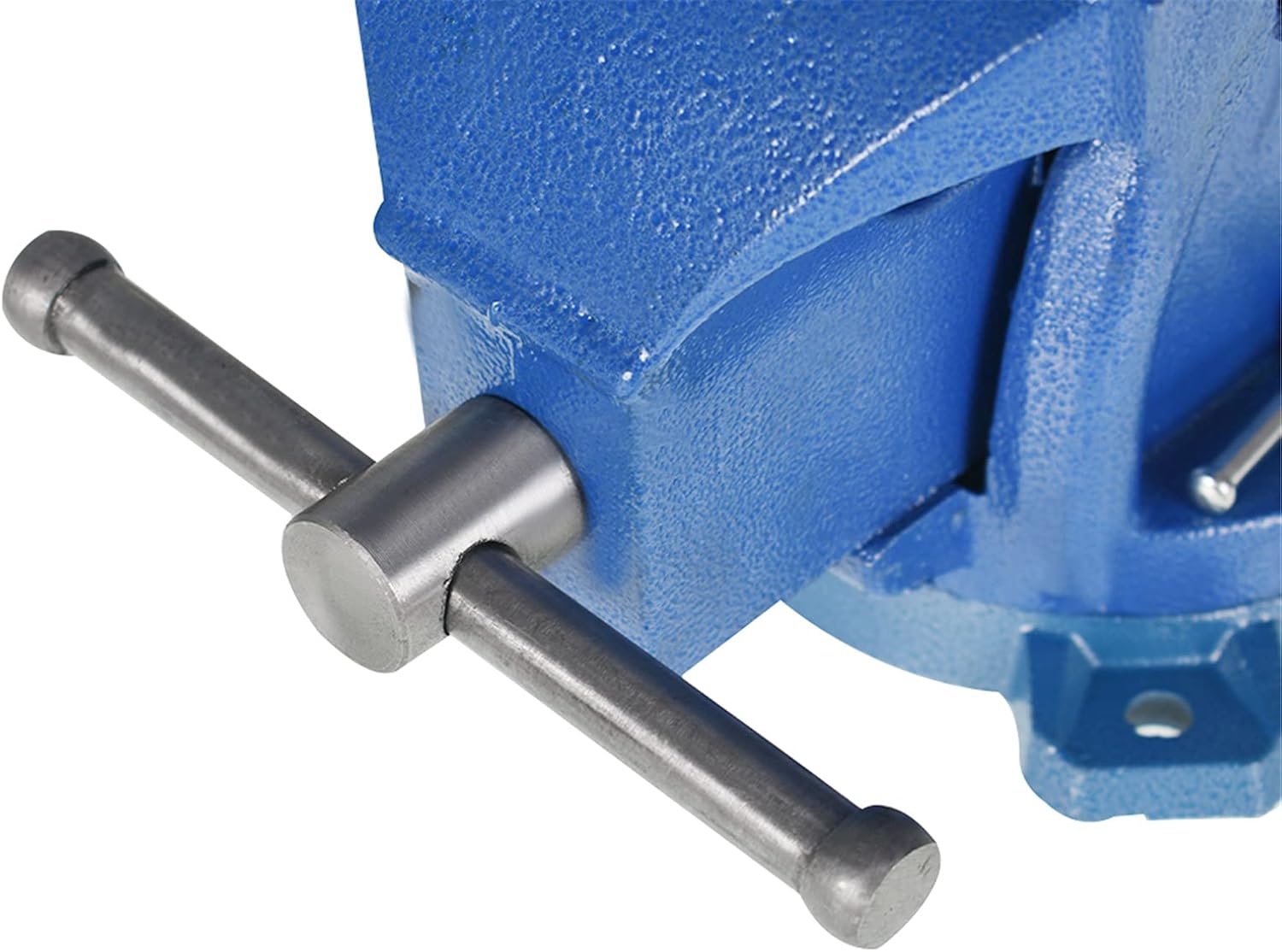 6-Inch Heavy Duty Bench Vises Tool with Swivel Base, Metal Milling with Locking 360-Degree Swivel Anvil