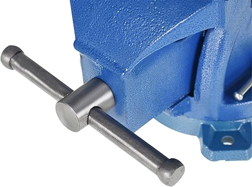 Miniatura 3 de Herramienta de prensas de banco resistente de 6 pulgadas con base giratoria, fresado de metal con bloqueo de yunque giratorio de 360 grados