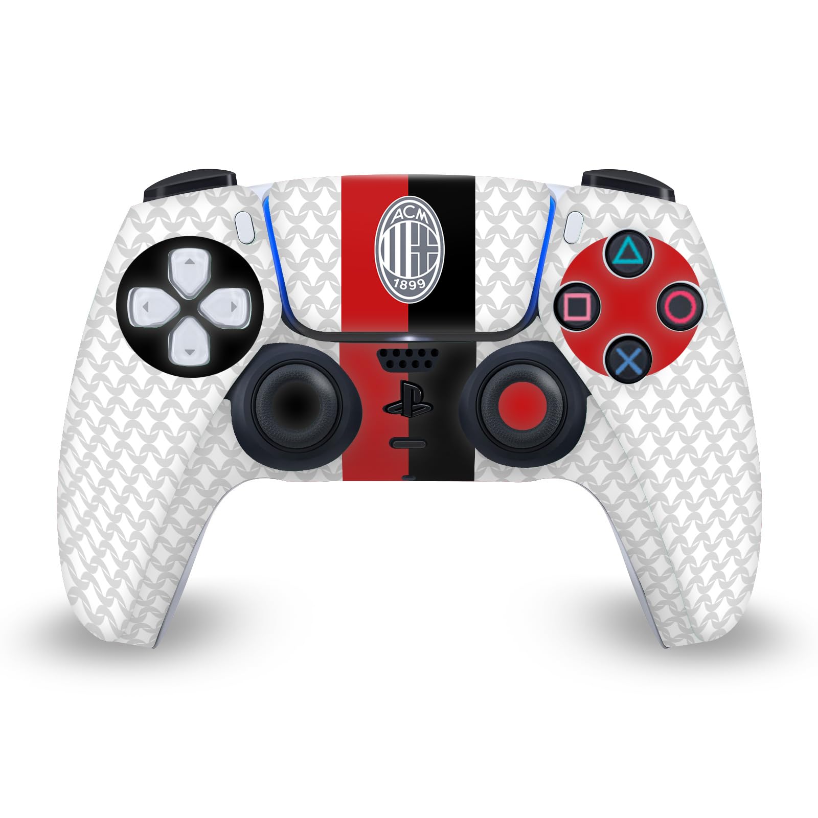 Head Case Designs sous Licence Officielle AC Milan Away Kit D'écusson 2023/24 Vinyle Plaque Frontale Autocollant De Jeu Peau Compatible avec Sony PlayStation 5 PS5 Disc Console & DualSense Controller