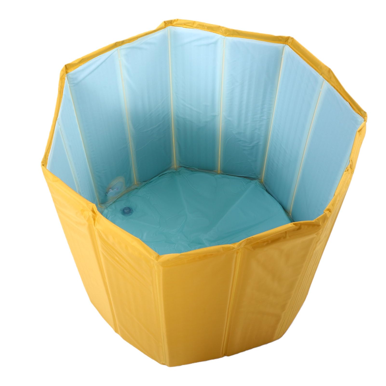 Goshyda Nadmuchiwana Wanna dla Dorosłych 31,50x25,59 Cala Składana Wanna z PVC do łazienki ze Spa Przenośna Kąpiel Lodowa z Zimnym Zanurzeniem (YELLOW)