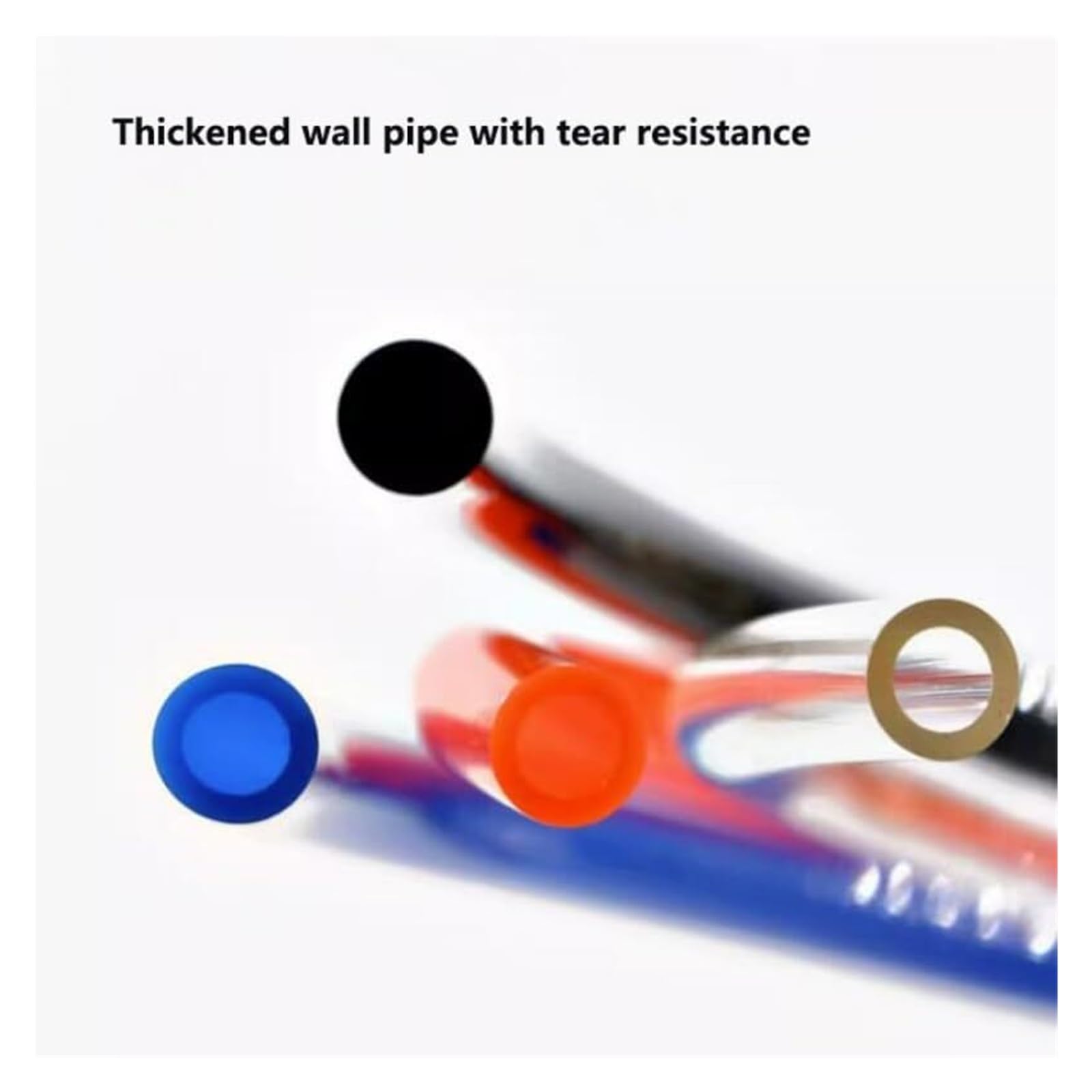 Tubo flessibile dell'aria, tubi flessibili in gomma e poliuretano con attacco rapido, tubo pneumatica ad alta pressione for del compressore da 4 mm, 6, 8, 10, 12, 14(Od 12xid 8mm,10 meter)
