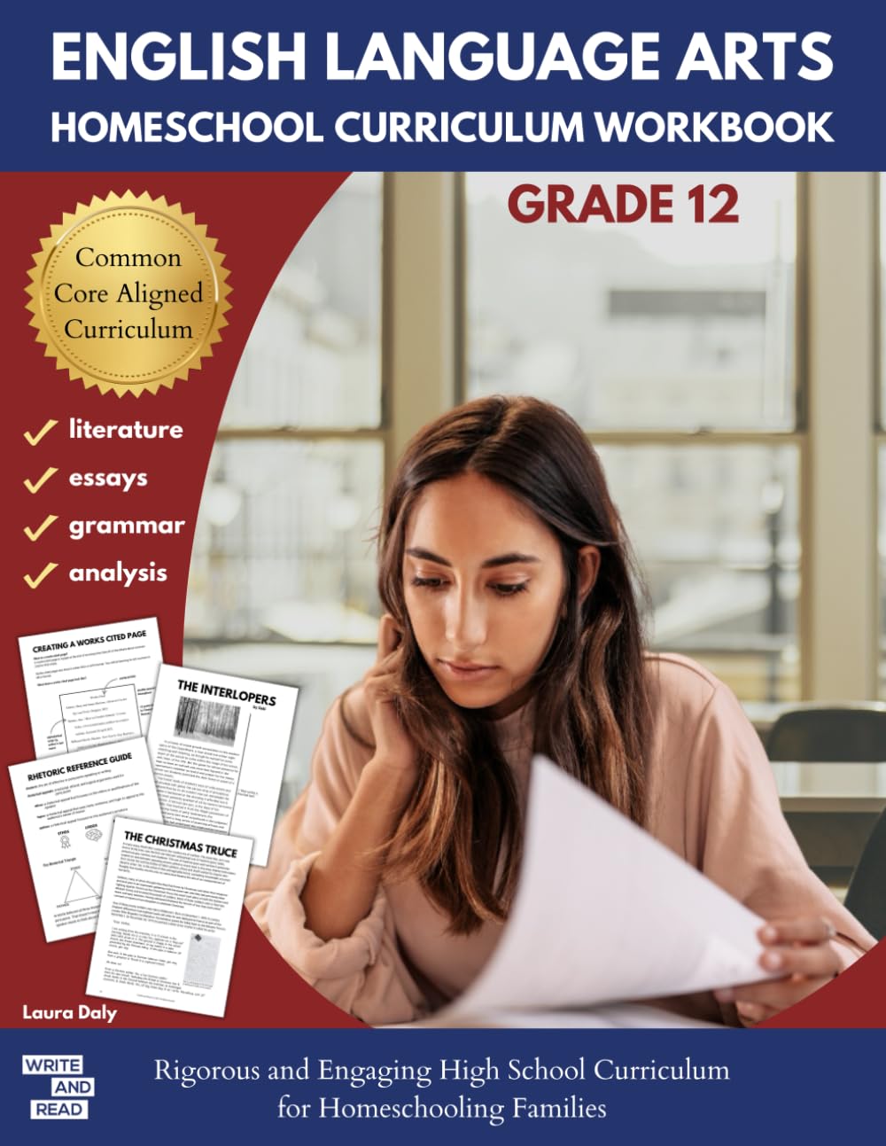 English Language Arts Homeschool Curriculum Workbook Grade 12: Rigorous and Engaging High School Curriculum for...