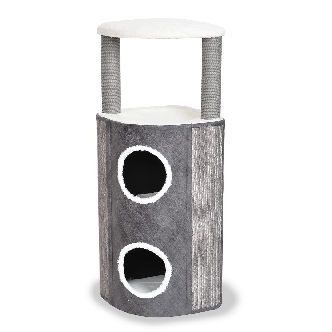 Grattoir Bert L duvoplus griffoir pour chat d'appartement gris