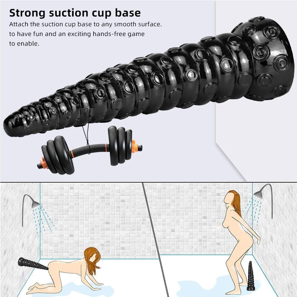 anale Ventosa con plug anale alieno, tentacolo in silicone da 38 cm, realistico per donne e uomini, principianti, massaggio prostatico, grande sex toy