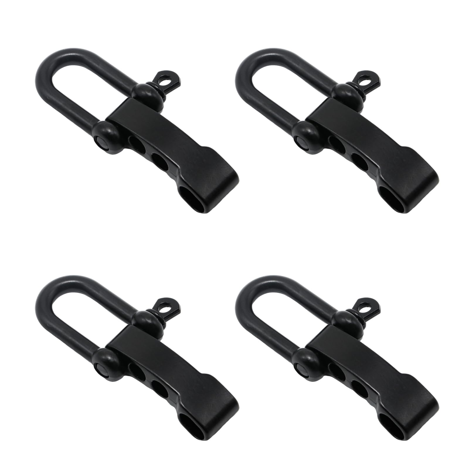 PINE LINEN 4 Pack Durable Paracord Bracelet Metal Shackle Buckle Adjustable D Ring Shackle Clip Survival Bracelet Clasp