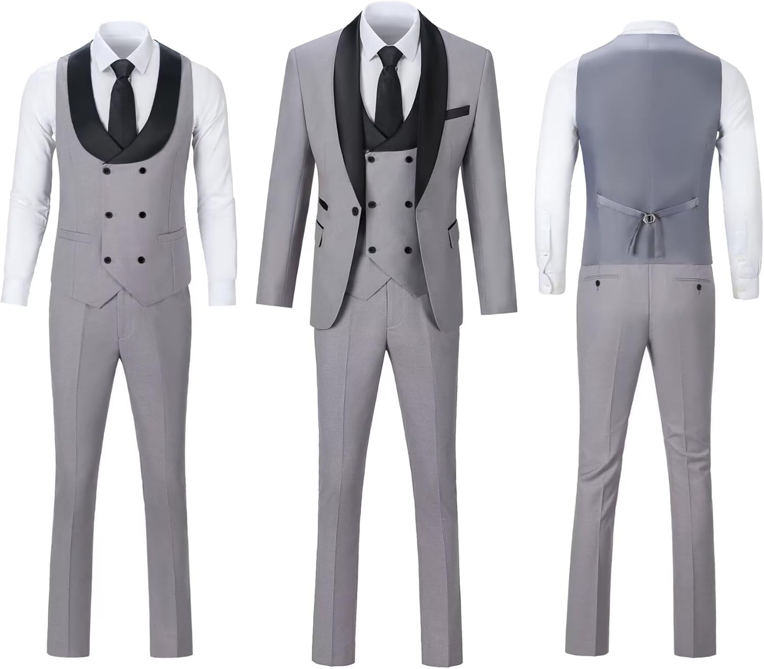 Men's Suits Knit Suit Jacket Pant 2 Piece Slim Fit Suit Double Breasted Casual Suits One Button Wedding Prom Tuxedos - Image 2