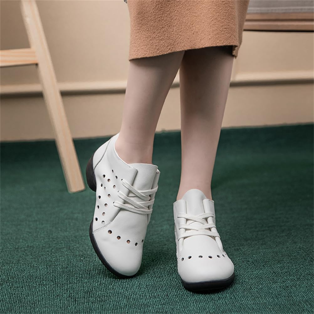 Scarpe da Jazz da Donna Allacciate Scarpe da Ballo in Pelle Suola Divisa Cuscino d'Aria Moderna Piattaforma Calzature da Ballo