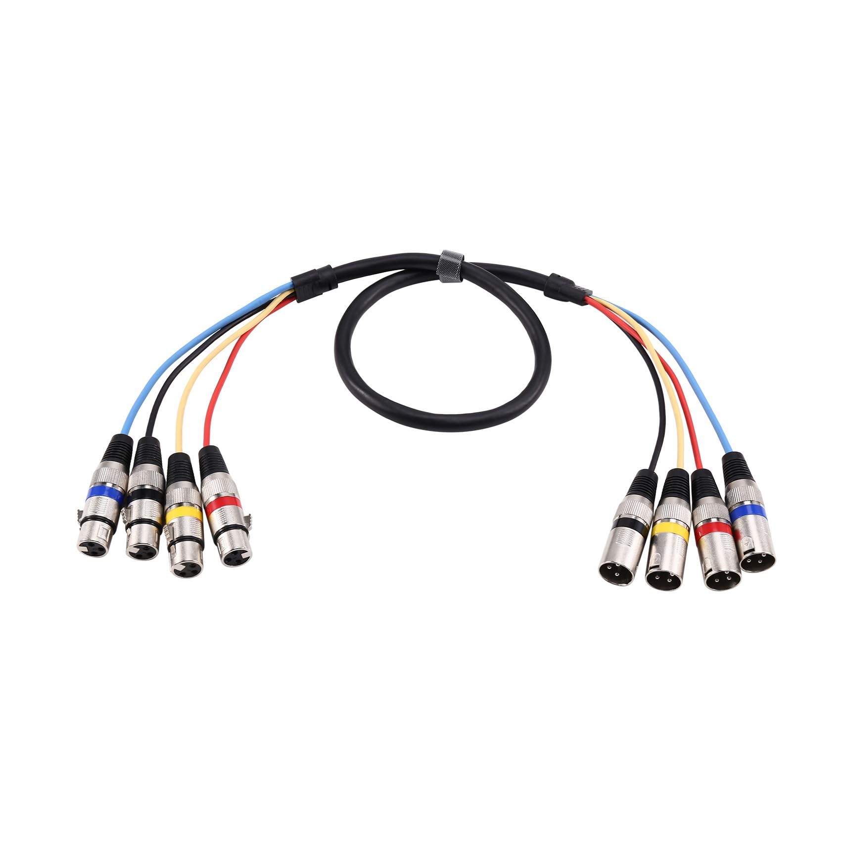 Cable de serpiente XLR macho a hembra de 4 canales patch amp para efectos de audio 8