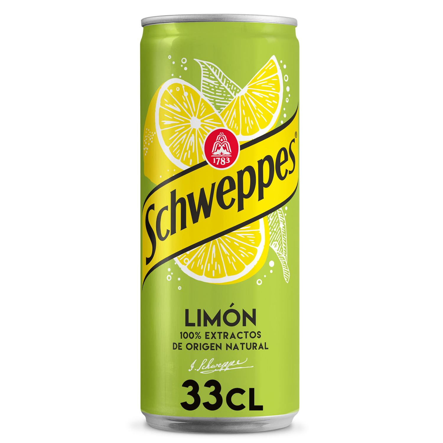 Schweppes Limón, Refresco Bebida Refrescante - Lata, Pack 8 x 33 cl, 2640 Mililitro
