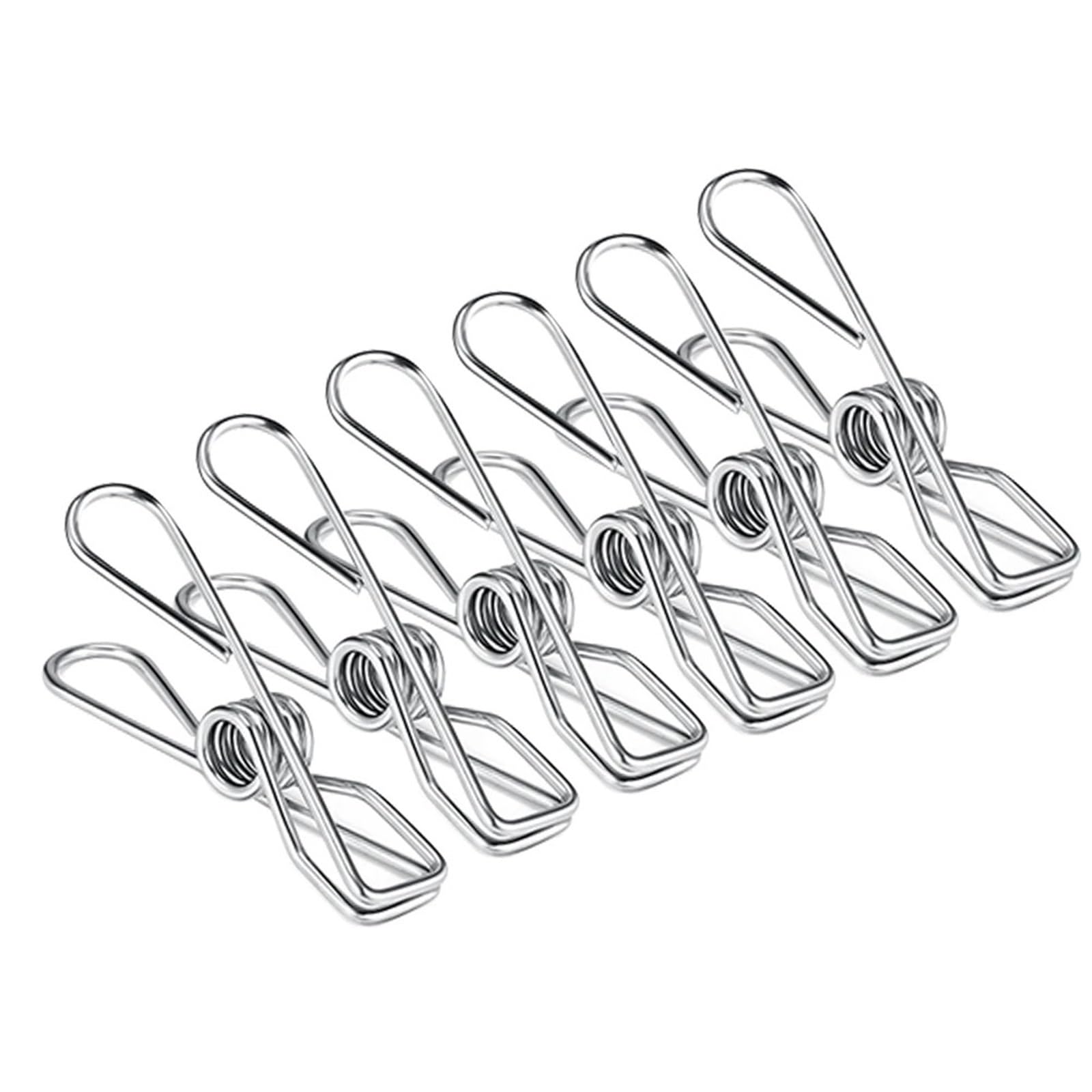 80pcs Clothespins Stainless Steel Clips Clothes Pegs Household Washing Hang Laundry Metal Home Storage Tool Stainless Steel Clothes Peg(6cm)
