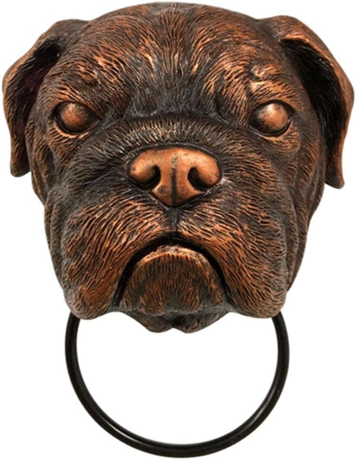 Vintage Style Resin Dog Door & Gate Knocker Handle Pull Door Accessories Home Decor, French Bulldog(English Bulldog)