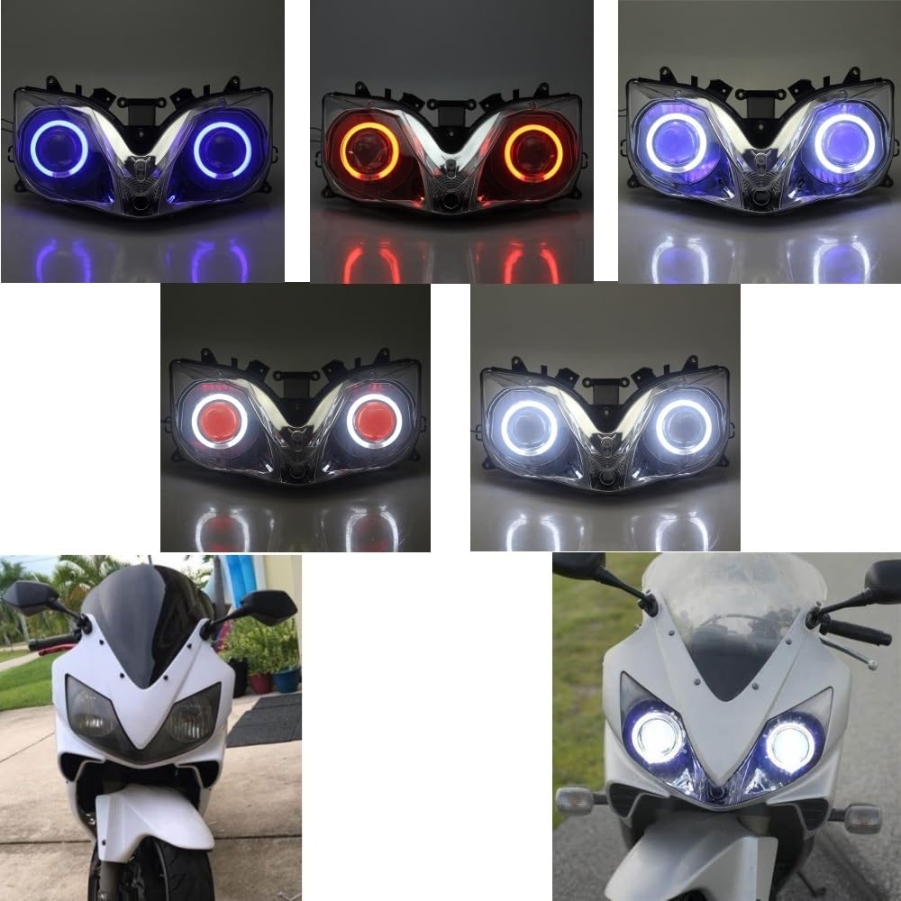 Dirt Bike Reflektor Pasuje do Honda CBR 600 F4i Sport 2001-2007 reflektor motocyklowy HID Led Head Light montaż lampy anioł diabelskie oczy
