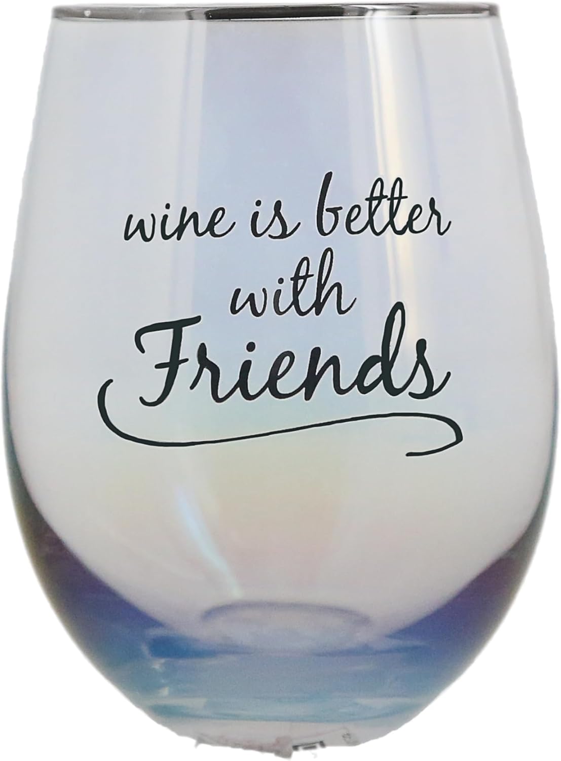 Pavilion - Amazing Mom - 18 Ounce Stemless Wine Glass and Ultra Soft Crew Socks for Women, Stemless Wine Glass Gift Set
